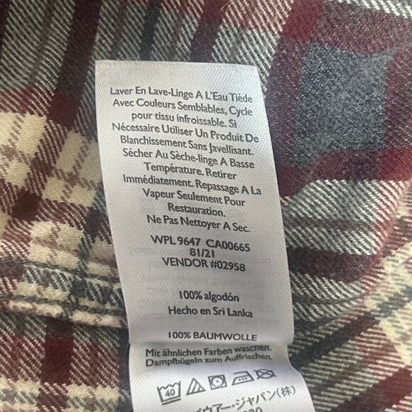 Eddie Bauer Mens Flannel Shirt Classic Fit Plaid Gray Size XL - Picture 8 of 8